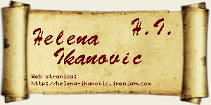 Helena Ikanović vizit kartica